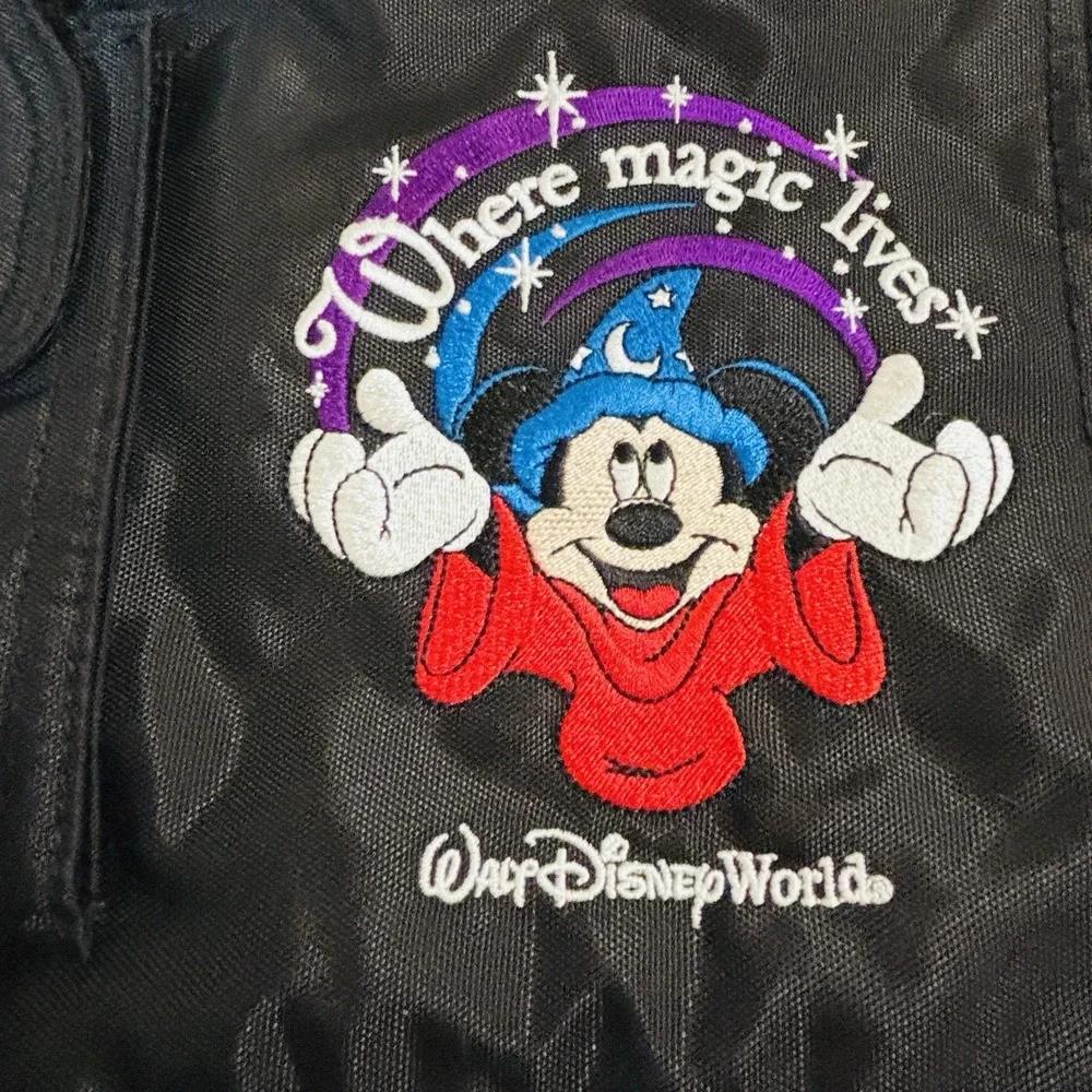 Walt Disney World Mickey Mouse Where Magic Lives Drawstring Backpack Nylon Bag